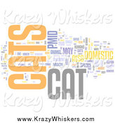 Critter Clipart of a Cats Word Collage by