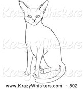 Critter Clipart of a Plain Abyssinian Cat by David Rey