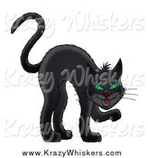 Critter Clipart of a Sneaky Black Cat by Alex Bannykh