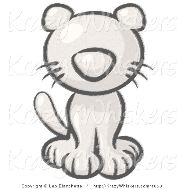 Critter Clipart of a Sketched Sitting Cat