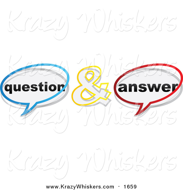 Critter Clipart of Question and Answer Chat Balloons