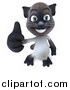Critter Clipart of a 3d Siamese Cat Holding His Thumb up by Julos