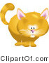 Critter Clipart of a Cute Chubby Orange Cat by AtStockIllustration