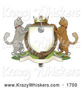 Critter Clipart of a Cat Coat of Arms by AtStockIllustration