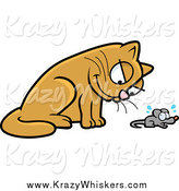 Critter Clipart of a Cat Glaring down at a Mouse by Cory Thoman