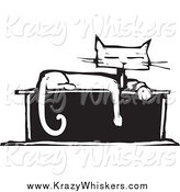Critter Clipart of a Cat Sitting on a Box by Xunantunich