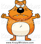 Critter Clipart of a Chubby Orange Cat Waving His Fists by Cory Thoman