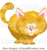 Critter Clipart of a Cute Chubby Orange Cat by AtStockIllustration