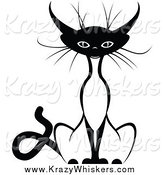 Critter Clipart of a Sitting Siamese Cat by Vector Tradition SM