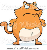 Critter Clipart of a Stern Orange Cat with His Hands on His Hips by Cory Thoman