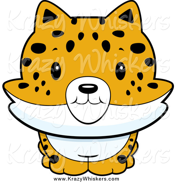 Critter Clipart of a Baby Bobcat Smiling