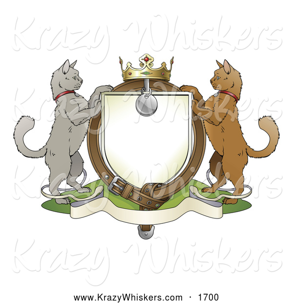 Critter Clipart of a Cat Coat of Arms