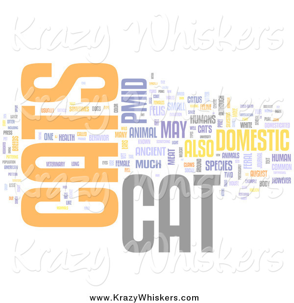 Critter Clipart of a Cats Word Collage