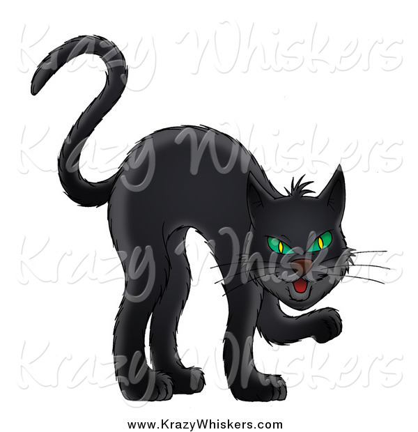 Critter Clipart of a Sneaky Black Cat