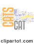 Critter Clipart of a Cats Word Collage by