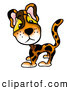 Critter Clipart of a Cute Adorable Leopard with Big Eyes by Dero