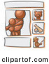 Critter Clipart of a Scrapbooking Kit Page with a Brown People Family, Cat, Baseball and Man Fishing on White by Leo Blanchette