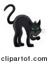Critter Clipart of a Sneaky Black Cat by Alex Bannykh